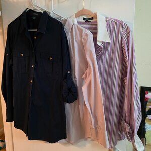 Three Ralph Lauren Button down shirts